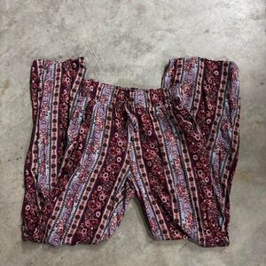 VTG- Hippy Floral Striped Wide-Leg Pants